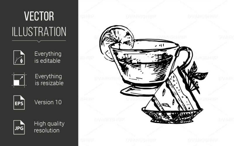 Download Vector "Sketch of Food - Vector Image" / Sketch of Food - Vector Image - Vector на тему графика sketch,cheesecake,food,vintage,tea,cup,graphic,template,mint,ink,card,cappuccino,artwork,cafe,white,lemon,lime,cartoon,drawing,illustration