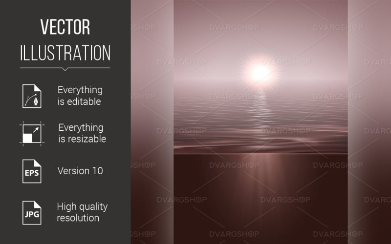 Download Vector "Sunshine Over Calm Water in Sepia - Vector Image" / Sunshine Over Calm Water in Sepia - Vector Image - Vector на тему графика sunshine,water,calm,surface,over,sea,split,view,image,ripples,wear,sepia,sunrise,sunny,dramatic,summer,partial,lscape,heaven,abstract