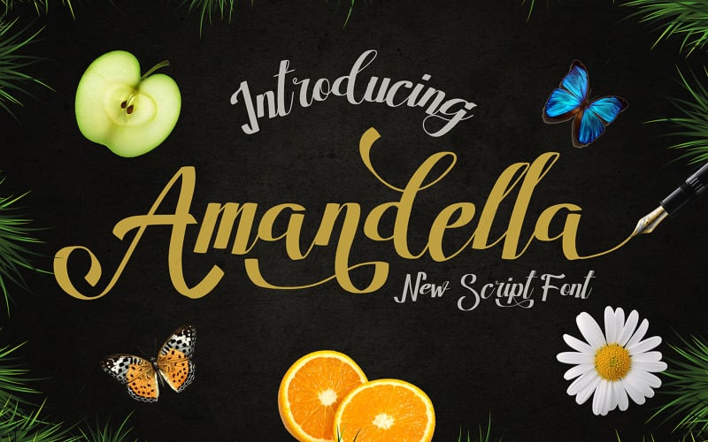 Amandella Modern cursief lettertype