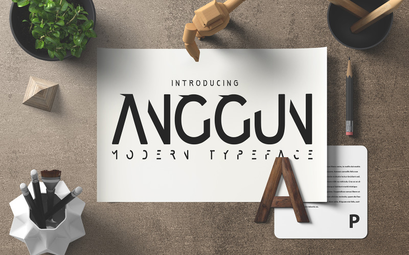 Anggun Modern Sans Schriftart