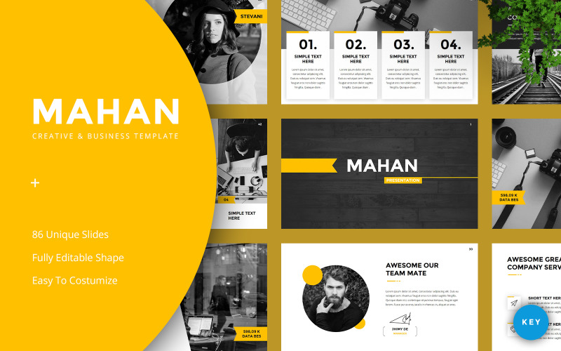Mahan -Kreatív és üzleti - Keynote sablon