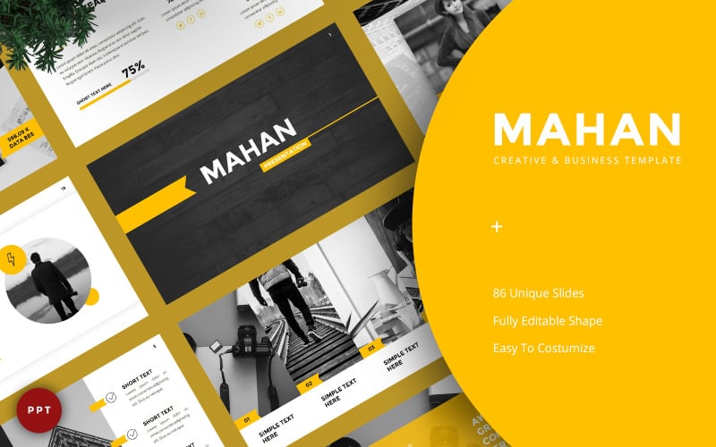 Mahan - PowerPoint-Vorlage für Kreative und Unternehmen