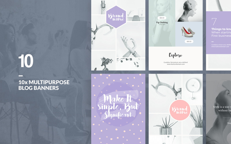 Multipurpose Blog Banners Pack Social Media Template