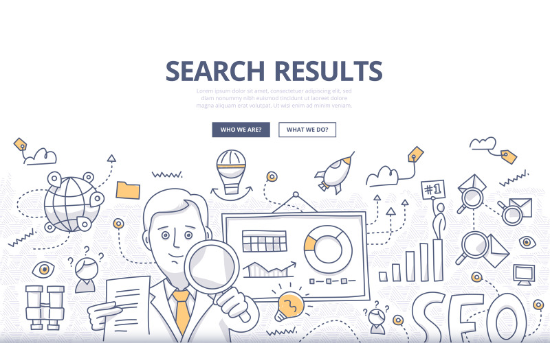 Download Vector "Online Search Doodle Concept - Vector Image" / Online Search Doodle Concept - Vector Image - Vector на тему графика web,vector,abstract,business,marketing,seo,tech,search,background,chart,optimization,illustration,information,data,icon,growth,connection,success,symbol,doodle,research,concept,businessman,in