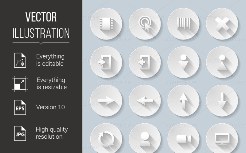 Papier Pictogrammen - Vector Afbeelding
