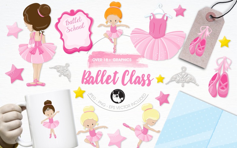 Download Vector "Ballet class illustration pack - Vector Image" / Ballet class illustration pack - Vector Image - Vector на тему графика illustration,vector,graphics,clipart,clip art,dance,shoes,icons,dancing,class,eps,prettygrafik,tutu,tiara,ballet,ballerina,ballet slippers
