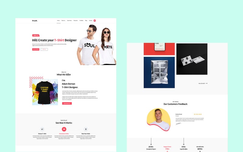 Hroadt_Personal Cv Resume PSD шаблон