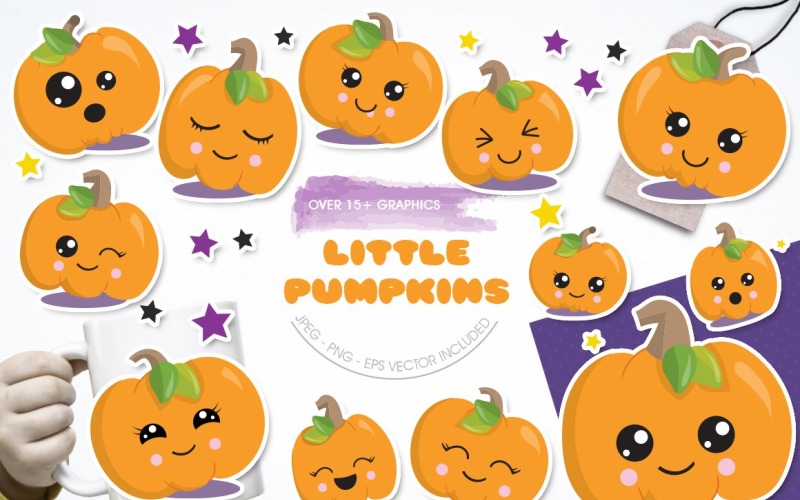 Little Pumpkins - Vector Image