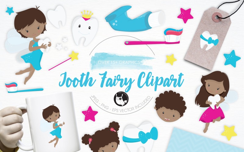 Download Vector "Tooth Fairy Clipart illustrations - Vector Image" / Tooth Fairy Clipart illustrations - Vector Image - Vector на тему графика brush,illustration,kids,vector,graphics,clipart,stars,clip art,icon,fairy,dreams,eps,prettygrafik,tooth,tooth fairy clipart