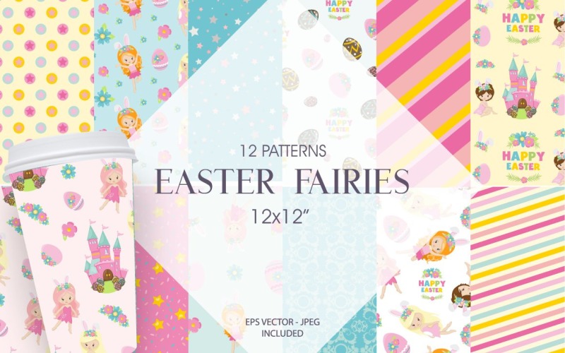 Easter Fairies - Vector Image