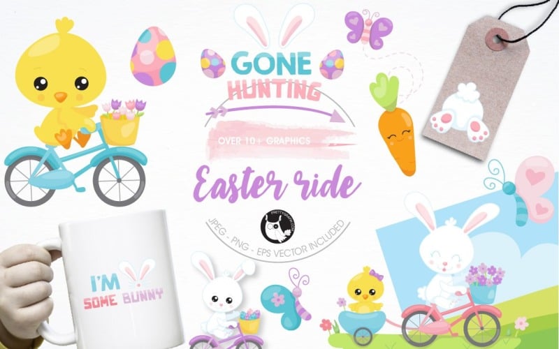Download Vector "Easter graphics and illustrations - Vector Image" / Easter graphics and illustrations - Vector Image - Vector на тему графика scrapbooking,vector,clipart,clip art,bicycle,bike,butterfly,rabbit,bunny,easter,eps,carrot,images,prettygrafik,easter eggs,commercial use,digital scrapbook,digital clipart,chicks,bunny butt,b