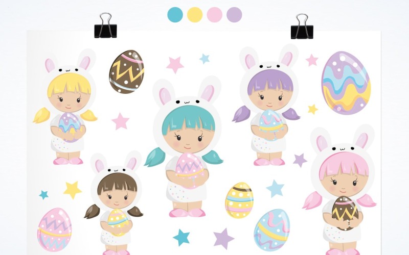 Girl Easter - Immagine Vettoriale