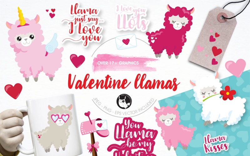 Download Vector "Valentine graphics &amp; illustrations - Vector Image" / Valentine graphics &amp; illustrations - Vector Image - Vector на тему графика illustration,scrapbooking,vector,love,clipart,hearts,animals,valentine,valentines day,llamas,alpaca,images,prettygrafik,love letter