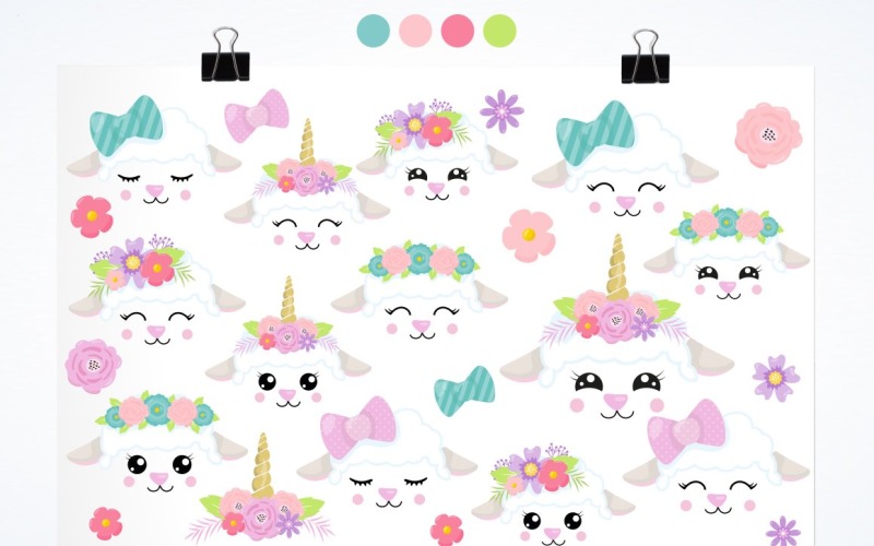 Download Vector "Kawaii Spring Lambs - Vector Image" / Kawaii Spring Lambs - Vector Image - Vector на тему графика scrapbook,scrapbooking,clipart,clip art,kawaii,lamb,unicorn,prettygrafik,vector art,spring lambs,lambs