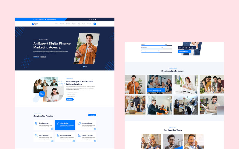 Download PSD шаблон "Ageno - Business PSD Template" / Ageno - Business PSD Template - PSD шаблон на тему финансы accountant,advisor,agency,business,clean,company,consulting,corporate,creative,finance,financial,insurance,modern,portfolio,startup