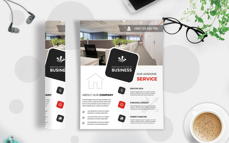 Business Flyer Vol-122 - Modèle d'identité d'entreprise