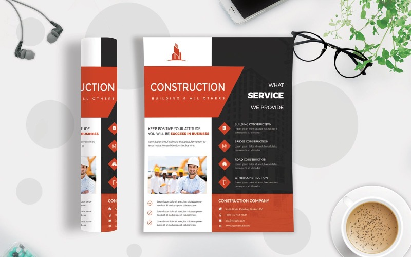 Download Фирменный стиль "Construction Flyer Template - Corporate Identity Template" / Construction Flyer Template - Corporate Identity Template - Фирменный стиль advertisement,agency flyer,agency publisher,business,clean design,corporate flyer,creative flyer,flyer template,illustrator flyer,marketing,multipurpose flyer,new company ad,orange,promotion 