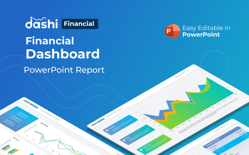 Dashi Financial - Modèle PowerPoint de présentation de rapport de tableau de bord financier