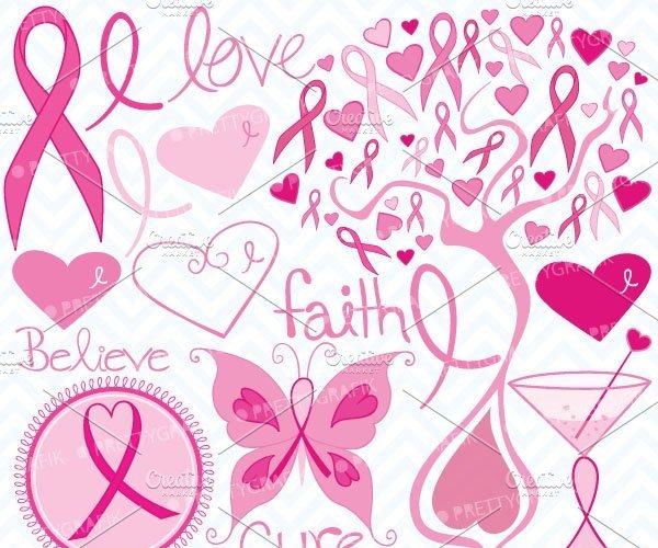 Breast cancer clipart commercial use - Vector Image