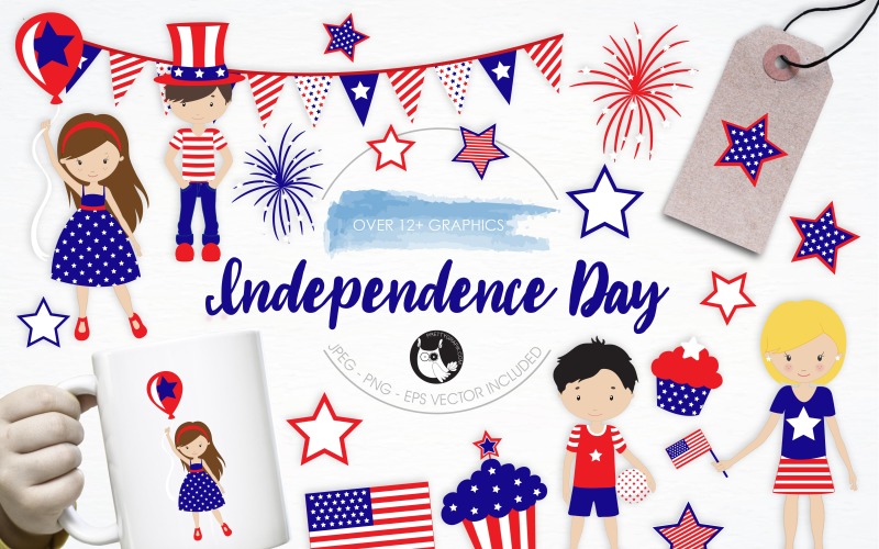 Download Vector "Independence Day Illustration pack - Vector Image" / Independence Day Illustration pack - Vector Image - Vector на тему графика illustration,vector,graphics,clipart,holiday,clip art,icon,america,freedom,independence,liberty,usa,eps,prettygrafik,independence day