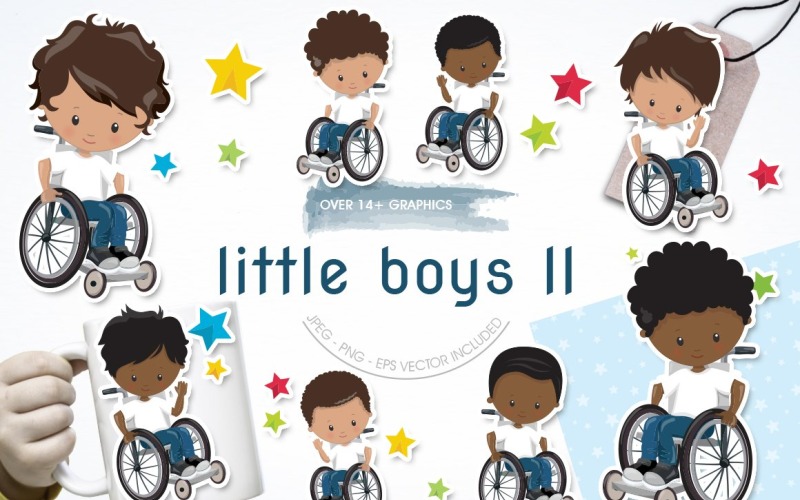 Little Boys II - Immagine Vettoriale