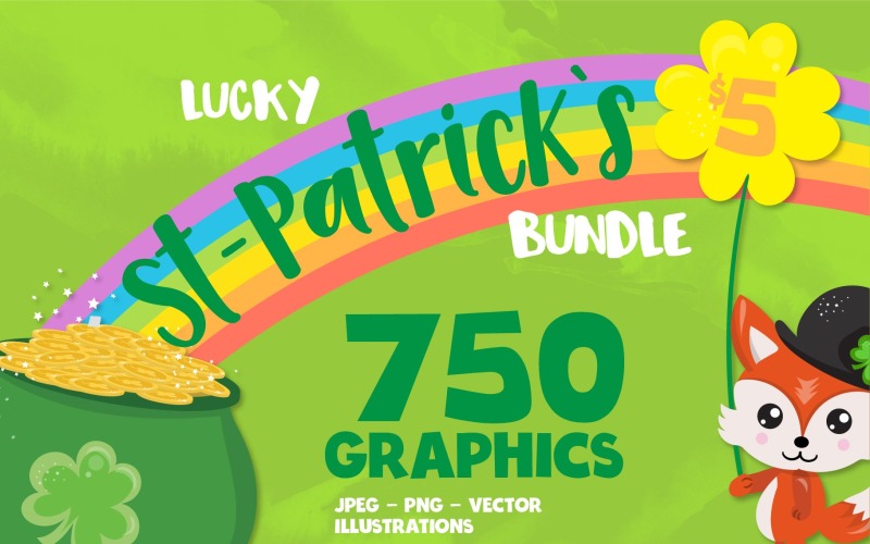 St Patricks day bundle 750 in 1 - векторне зображення