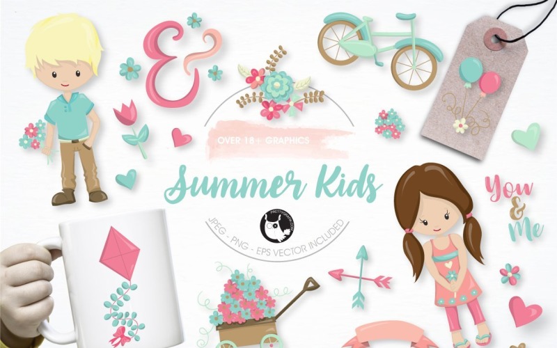 Download Vector "Summer kids graphic illustrattion - Vector Image" / Summer kids graphic illustrattion - Vector Image - Vector на тему графика illustration,vector,art,graphics,clipart,outdoor,icon,prettygrafik,kids fun,summer fun,summer kids,kids adventure