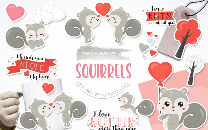 Écureuils - Image vectorielle