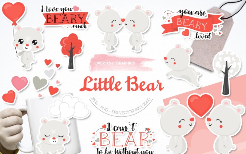 Download Vector "Little Bear - Vector Image" / Little Bear - Vector Image - Vector на тему графика scrapbook,scrapbooking,valentines,heart,love,clipart,hearts,clip art,bear,prettygrafik,vector art,bears
