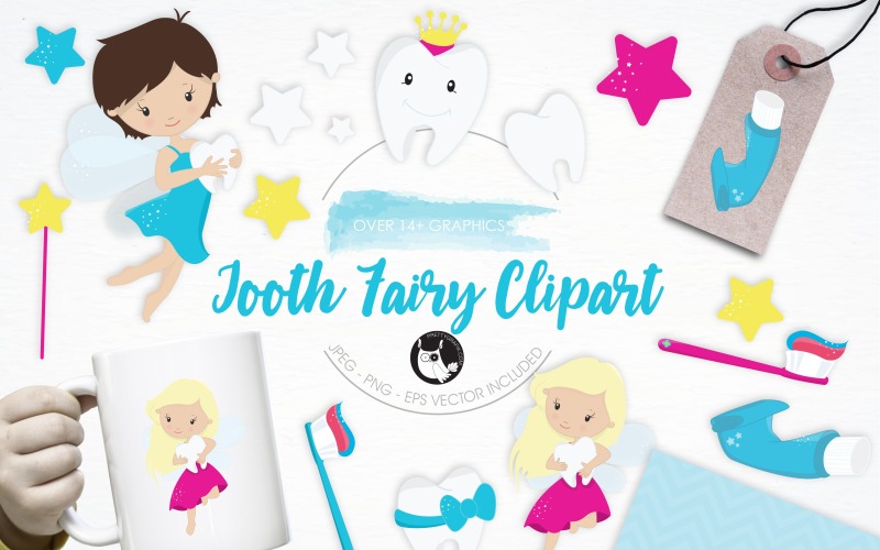 Tooth Fairy Clipart illustrations - Vector Image
