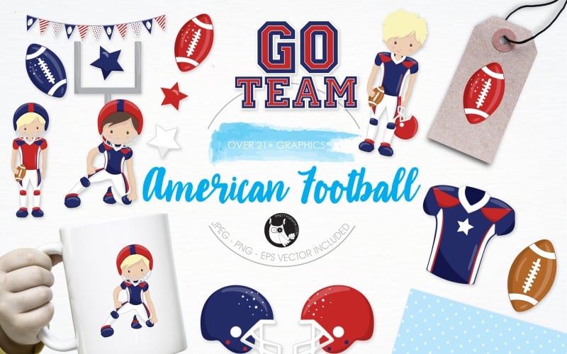 Download Vector "American football illustration pack - Vector Image" / American football illustration pack - Vector Image - Vector на тему графика illustration,vector,graphics,clipart,sports,clip art,icons,football,america,usa,eps,prettygrafik,jersey,go team,goal posts