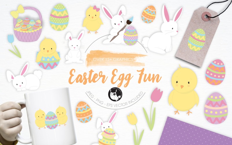Download Vector "Easter Egg Fun illustration pack - Vector Image" / Easter Egg Fun illustration pack - Vector Image - Vector на тему графика fun,illustration,vector,graphics,clipart,clip art,icon,bunny,easter,eps,eggs,prettygrafik,chicks,easter egg fun,egg hunt