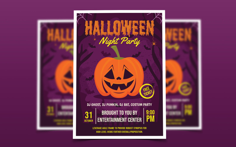 Halloween Flyer Template - Illustration
