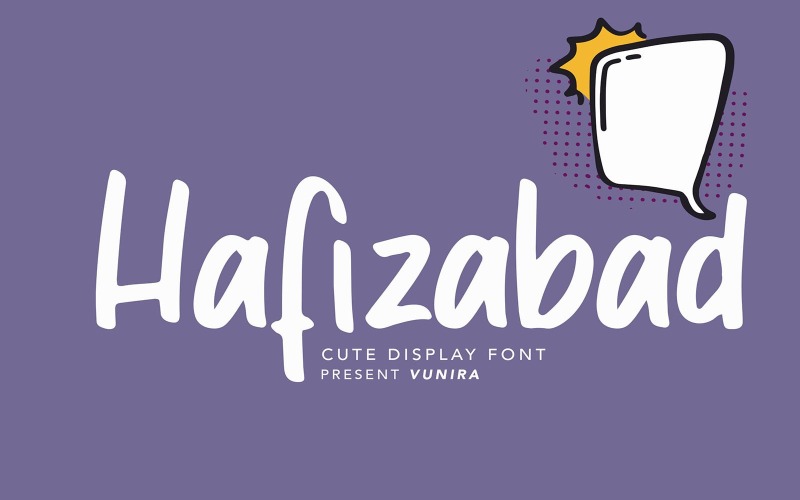 Хафізабад | Симпатичний шрифт дисплея