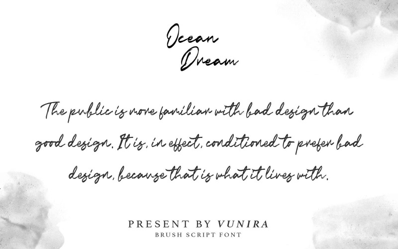 Ocean Dream | Borstel cursief lettertype