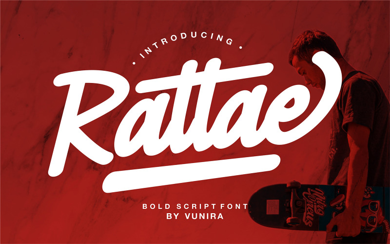 Rattae | Vet cursief lettertype