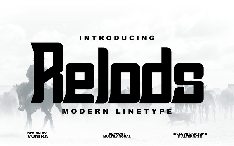 Relods | Police de type de ligne moderne