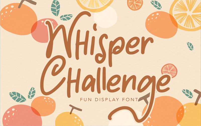 Whisper Challenge | Roligt teckenfont