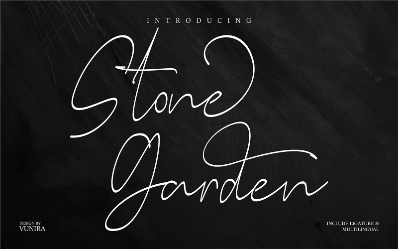 Kamienny ogród | Cursive Font