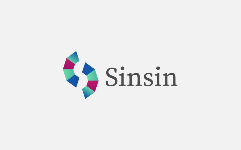 S harfi logo şablonu
