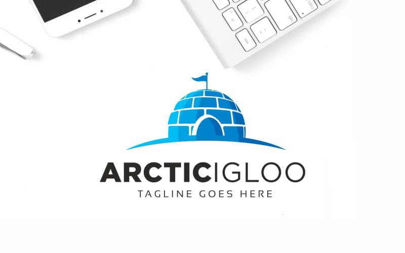 Arktisk Igloo-logotypmall