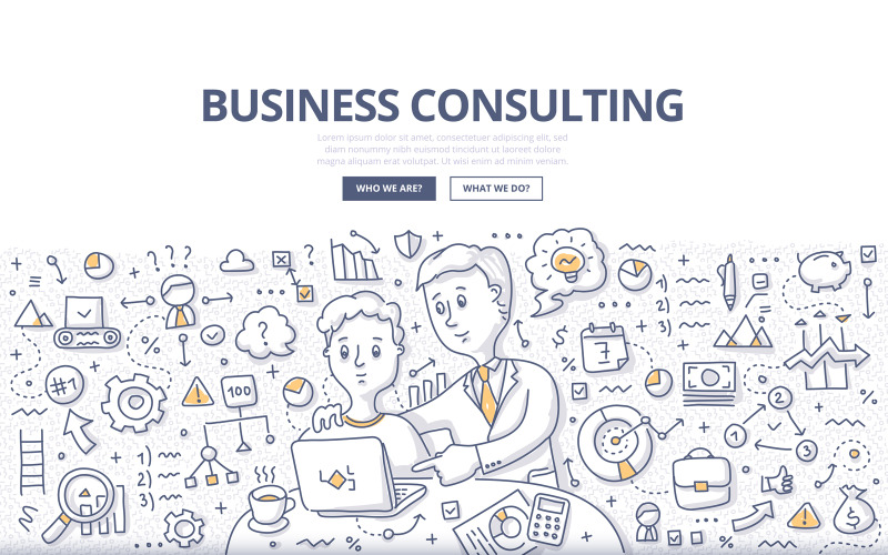 Download Vector "Business Consulting Doodle Concept - Vector Image" / Business Consulting Doodle Concept - Vector Image - Vector на тему графика vector,business,education,image,illustration,work,consulting,information,banners,showing,planning,idea,success,teamwork,communication,doodle,strategy,financial,concept,businessman,workplace,s