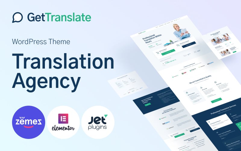GetTranslate - WordPress-Theme der Übersetzungsagentur