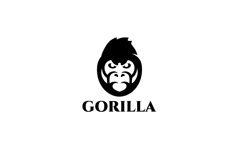 Download Шаблон логотипа "Gorilla Head Logo Template" / Gorilla Head Logo Template - Шаблон логотипа на тему графика angry,animals,ape,boss,branding,cigar,cigarette,club,creative,gorilla,graphic,head,icon,king kong,logo,mascot,media,monkey,pipe,powerpoint