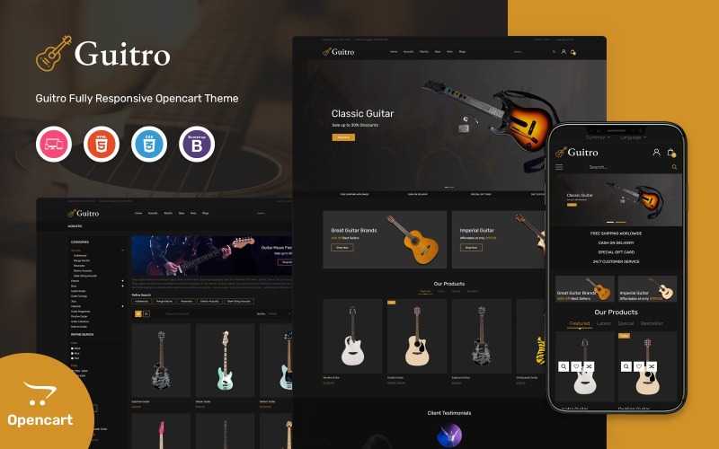 Guitro - Musik OpenCart-mall