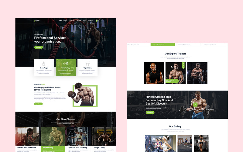 Download PSD шаблон "Gymt- Gym PSD Template" / Gymt- Gym PSD Template - PSD шаблон на тему дизайн и фотография classes,fitness,fitness center,gym,gym coach,gym fitness,health club,modern,personal trainer,sport,sports club,training,workout