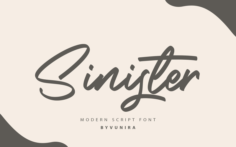 Sinistro | Fonte Cursiva Moderna