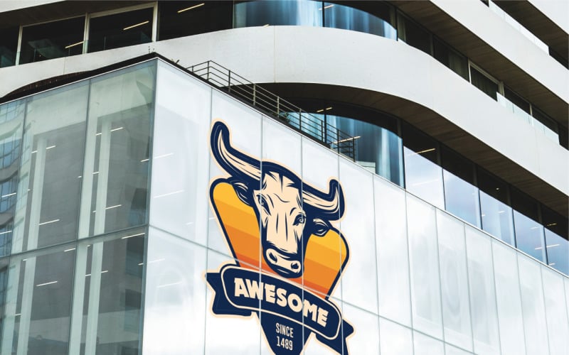 Download Шаблон логотипа "Awesome Logo Template" / Awesome Logo Template - Шаблон логотипа на тему графика retro,vintage,vintage style,art,fashion,retro style,classic,style,design,retro gaming,interior design,instagram,retro aesthetic,bull