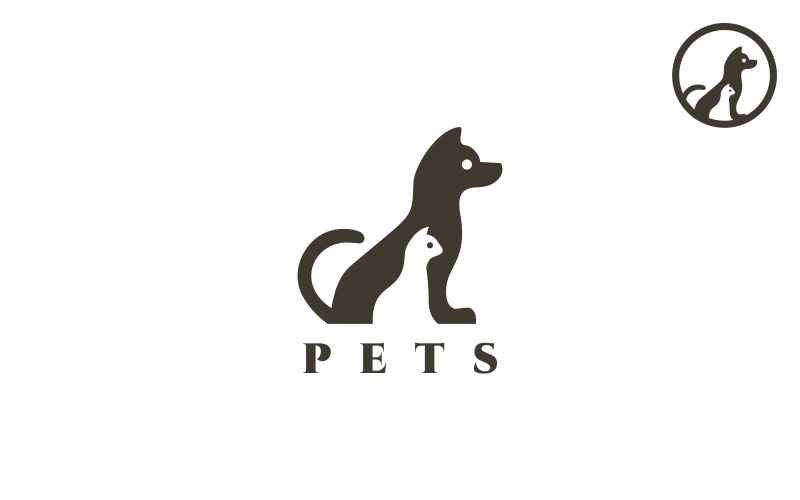 Modello di logo di animali domestici