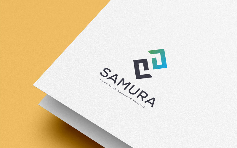 Modello di logo gratuito per lettera S/ Samura